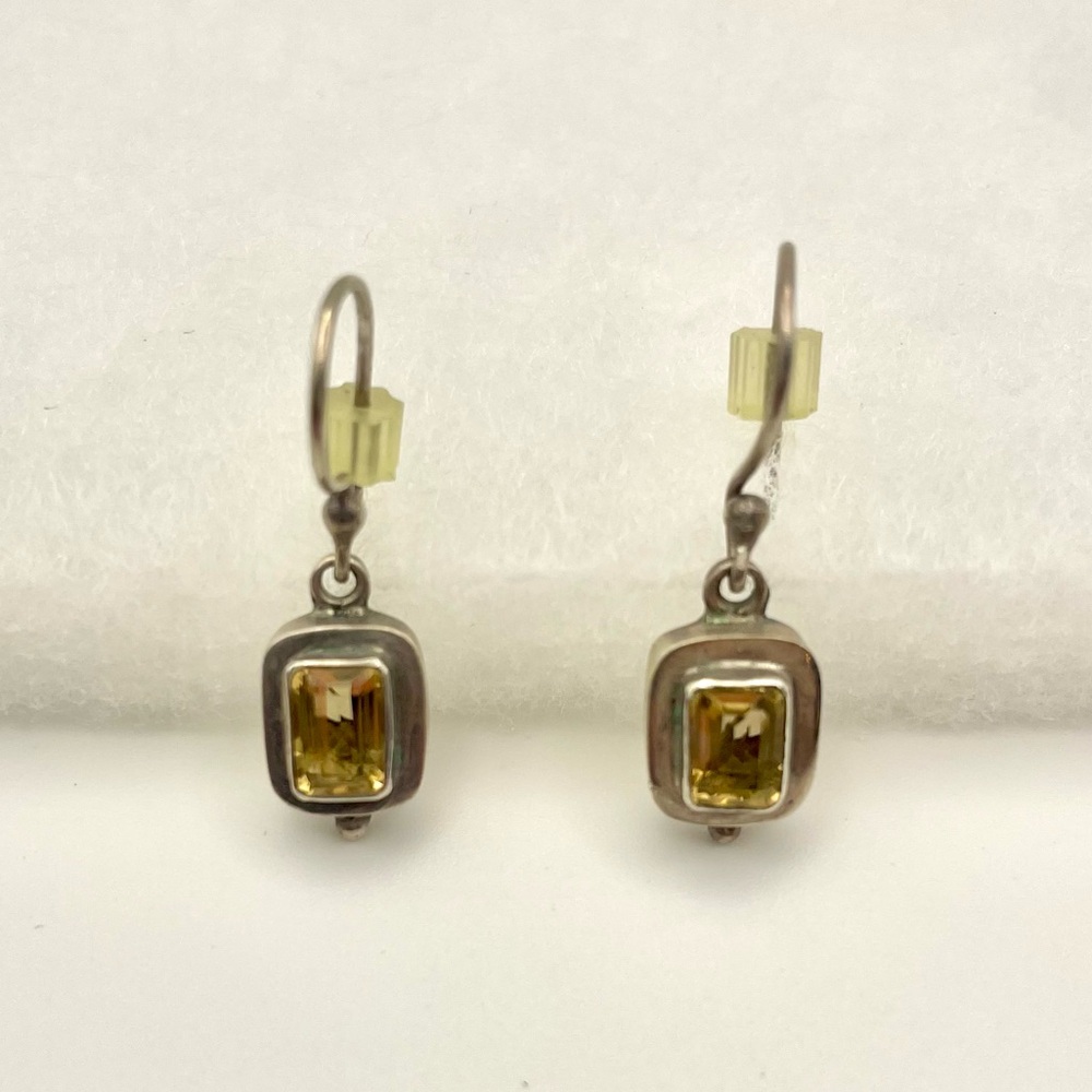 Elegant Citrine & Silver Drop Earrings